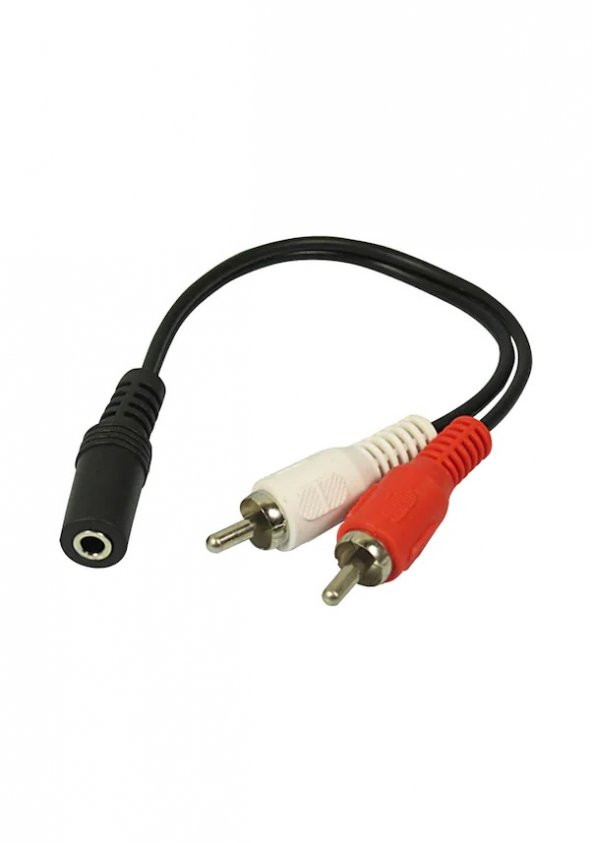 2 Rca Erkek -3 5Mm Stereo Dişi Ses Dönüştürücü - 3