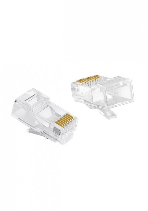 Rj45 Cat6 Altın Uçlu Jack Konnektör 50 Adet - 3