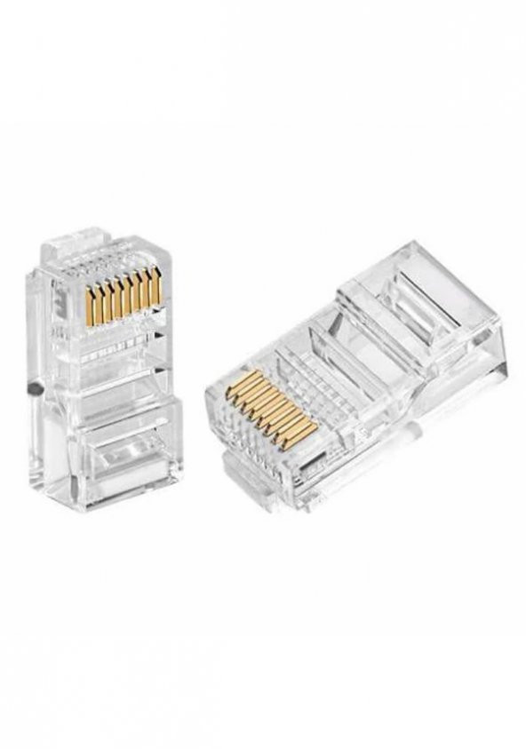 Rj45 Cat6 Altın Uçlu Jack Konnektör 50 Adet - 4