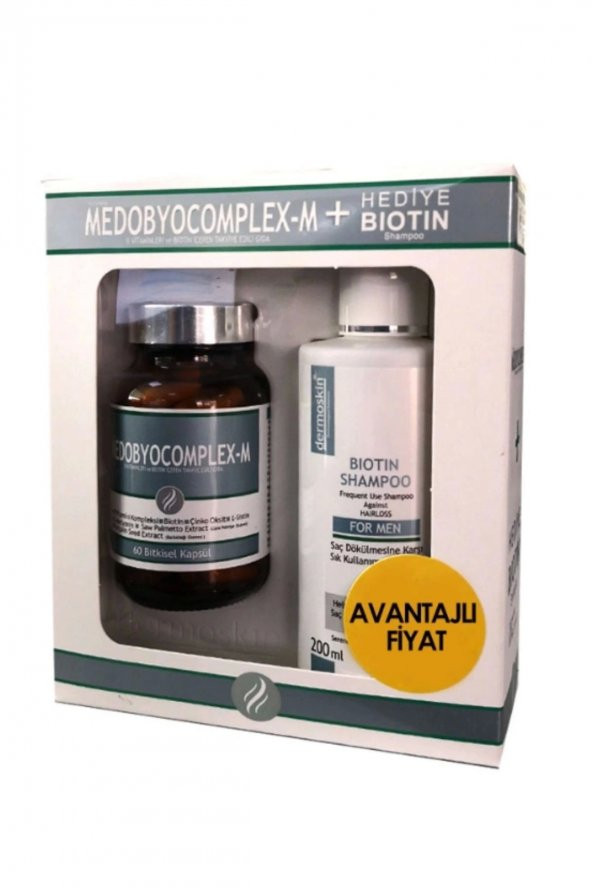Dermoskin Medobiocomplex-E Erkek 60 Kapsül + Biotin Şampuan 200 ml