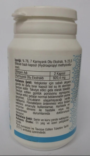Ersağ Karnıyarık Otu Gıda Takviyesi - 2