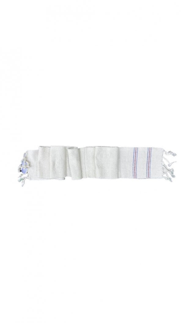 Bora Örme Yün Dolama Kuşak Bel Ağrısı Saçaklı Kuşak - Resim 5