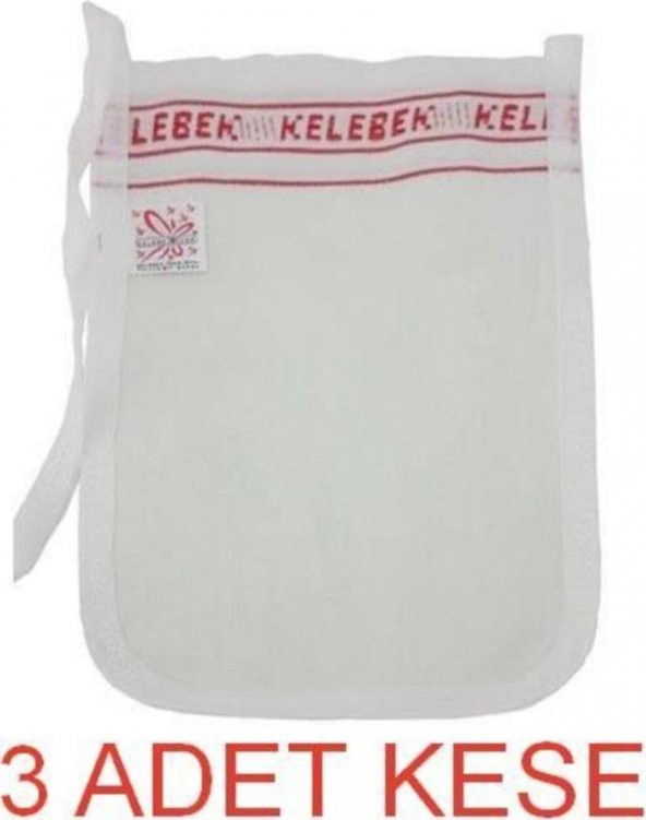 Kelebek Kese Kalın Hamam 3 Adet Kelebek Kese Orta Sert & Banyo Kesesi