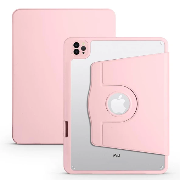 Zore Apple ile uyumlu iPad Air 10.9 2020 (4.Nesil) Kılıf Termik Kalem Bölmeli Dönebilen Standlı Kılıf - 12