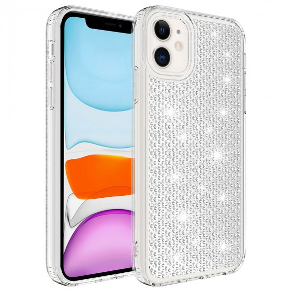 Apple iPhone 11 Kılıf Airbagli Parlak Tasarımlı Snow Kapak