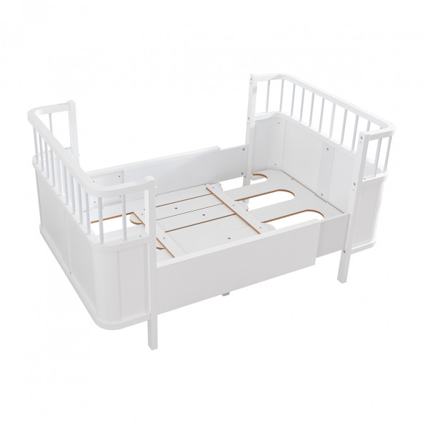 Setay MDF Beşik, Siesta Büyüyen Beşik 90x130 - Siesta Karyola 90x190 -Beyaz - 4