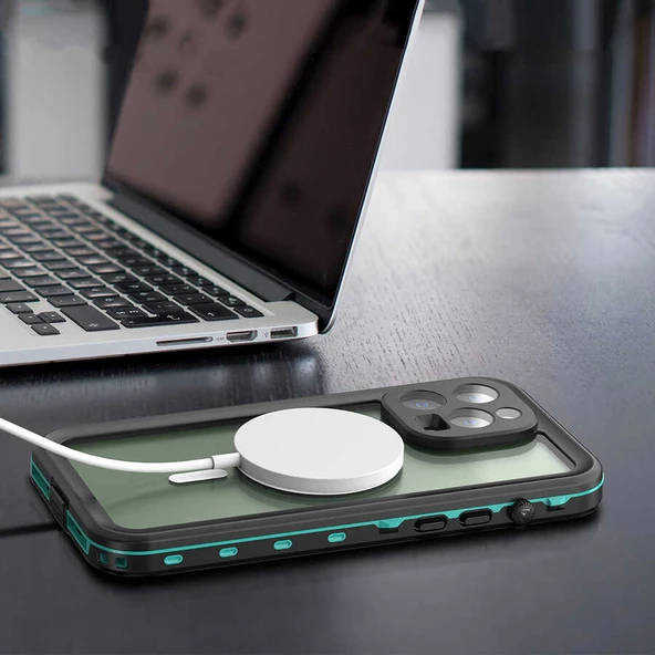 Zore Apple ile uyumlu iPhone 14 Pro Max Kılıf 1-1 Su Geçirmez Kılıf - Resim 7