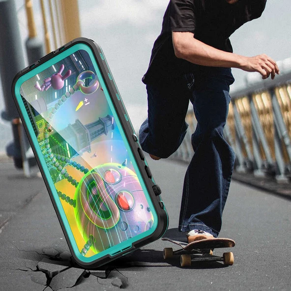 Zore Apple ile uyumlu iPhone 14 Pro Max Kılıf 1-1 Su Geçirmez Kılıf - Resim 12