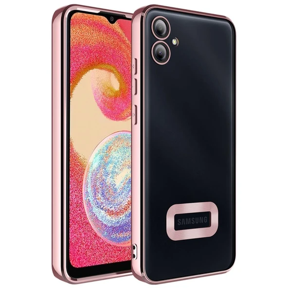 Zore Galaxy ile uyumlu A04E Kılıf Kamera Korumalı Logo Gösteren Omega Kapak - 5