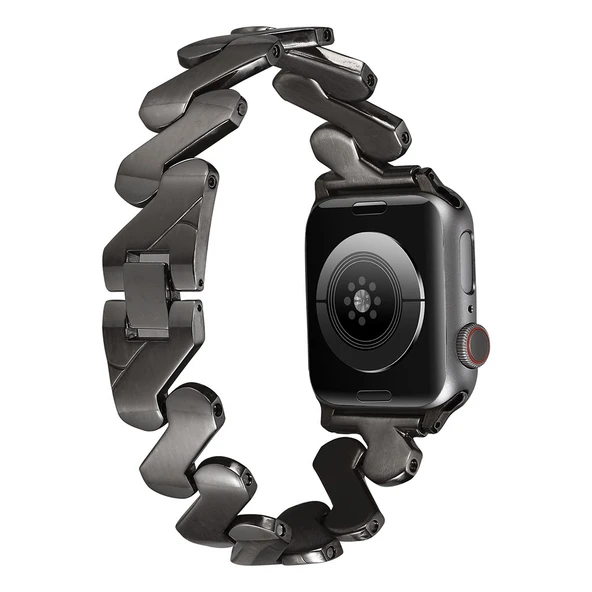 Zore ​​​Apple ile uyumlu Watch Ultra 49mm Kordon KRD-80 Metal Strap Kayış - Resim 3