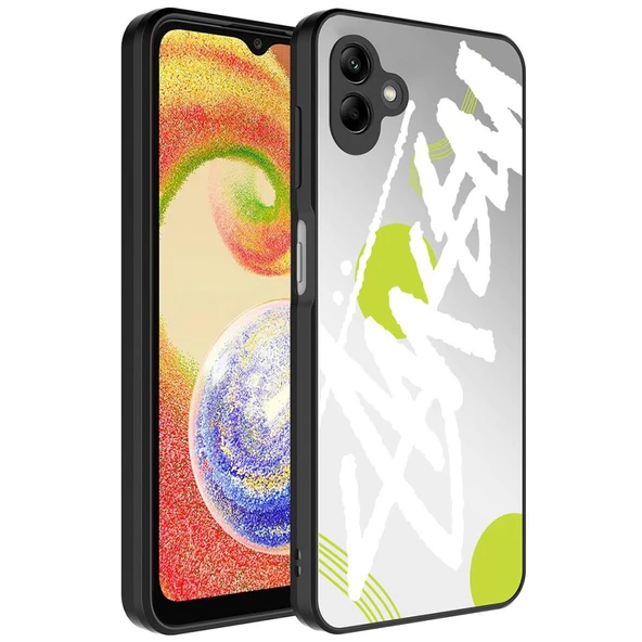 Zore Galaxy ile uyumlu A04 Kılıf Aynalı Desenli Kamera Korumalı Parlak Mirror Kapak - 5