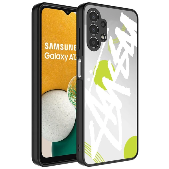 Zore Galaxy ile uyumlu A13 4G Kılıf Aynalı Desenli Kamera Korumalı Parlak Mirror Kapak - 5