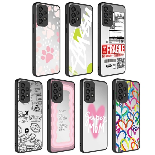 Zore Galaxy ile uyumlu A33 5G Kılıf Aynalı Desenli Kamera Korumalı Parlak Mirror Kapak - 2