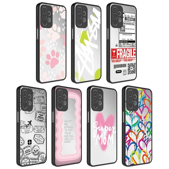 Zore Galaxy ile uyumlu A53 5G Kılıf Aynalı Desenli Kamera Korumalı Parlak Mirror Kapak - 2