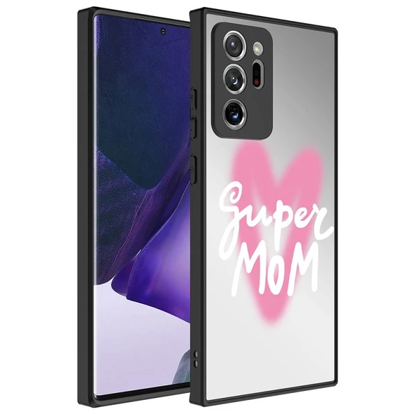 Zore Galaxy ile uyumlu Note 20 Ultra Kılıf Aynalı Desenli Kamera Korumalı Parlak Mirror Kapak - 3