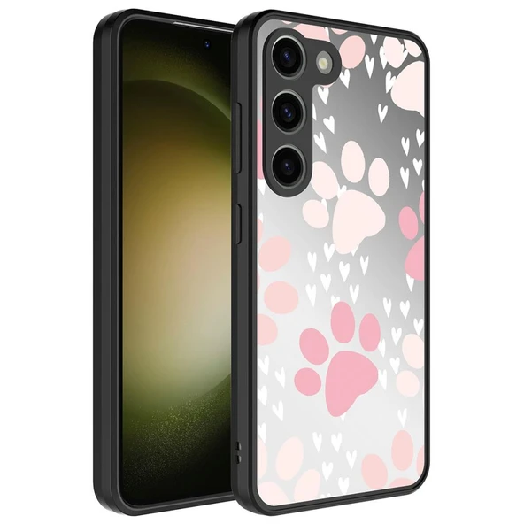 Zore Galaxy ile uyumlu S23 Plus Kılıf Aynalı Desenli Kamera Korumalı Parlak Mirror Kapak - 8