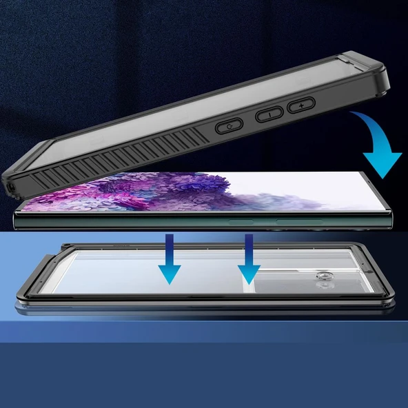 Zore Galaxy ile uyumlu S23 Ultra Kılıf 1-1 Su Geçirmez Kılıf - 8