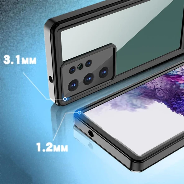 Zore Galaxy ile uyumlu S23 Ultra Kılıf 1-1 Su Geçirmez Kılıf - 5