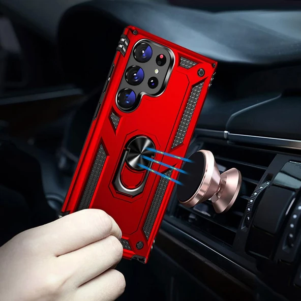 Zore Galaxy ile uyumlu S23 Ultra Kılıf Vega Kapak - Resim 5