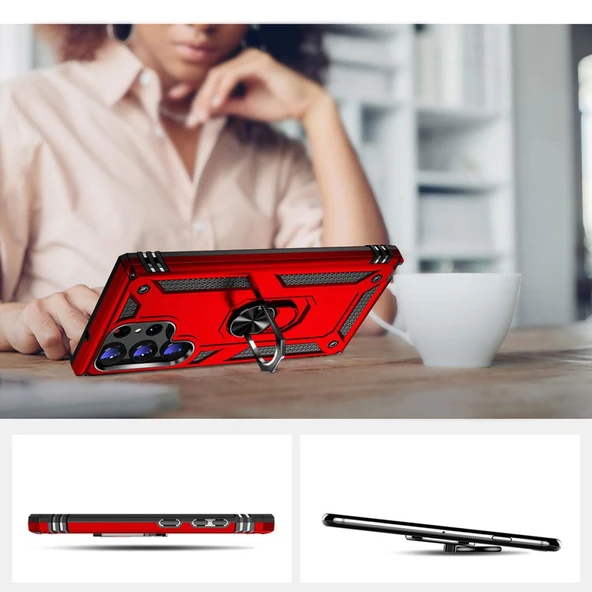 Zore Galaxy ile uyumlu S23 Ultra Kılıf Vega Kapak - Resim 4