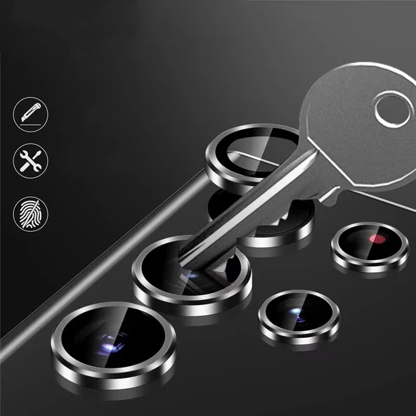 Zore Galaxy ile uyumlu S23 Ultra Kamera Lens Koruyucu Cam Filmi - 5