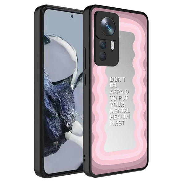 Zore Xiaomi ile uyumlu Mi 12T Pro Kılıf Aynalı Desenli Kamera Korumalı Parlak Mirror Kapak - 9