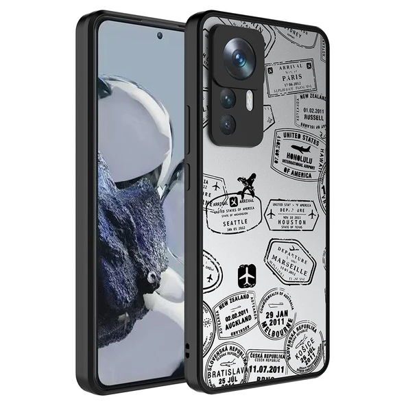 Zore Xiaomi ile uyumlu Mi 12T Kılıf Aynalı Desenli Kamera Korumalı Parlak Mirror Kapak - 7