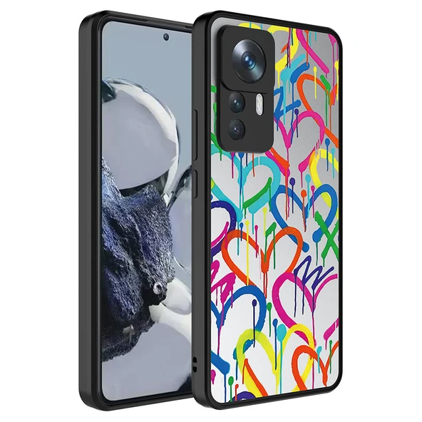 Zore Xiaomi ile uyumlu Mi 12T Pro Kılıf Aynalı Desenli Kamera Korumalı Parlak Mirror Kapak - 1