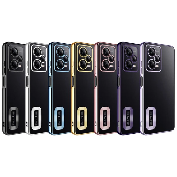 Zore Xiaomi ile uyumlu Redmi Note 12 5G Kılıf Kamera Korumalı Logo Gösteren Omega Kapak - 2