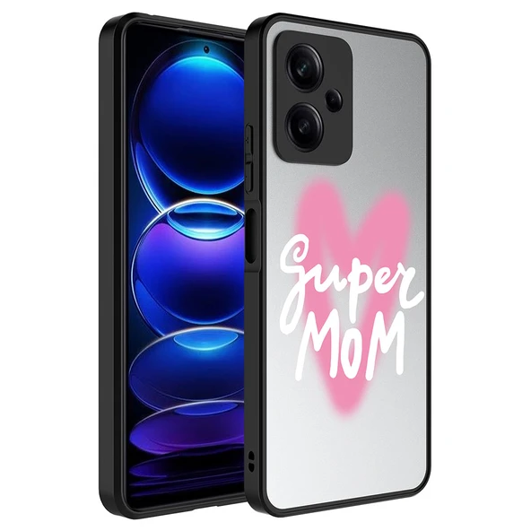 Zore Xiaomi ile uyumlu Redmi Note 12 5G Kılıf Aynalı Desenli Kamera Korumalı Parlak Mirror Kapak - 3