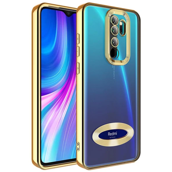 Zore Xiaomi ile uyumlu Redmi Note 8 Pro Kılıf Kamera Korumalı Logo Gösteren Omega Kapak - 4