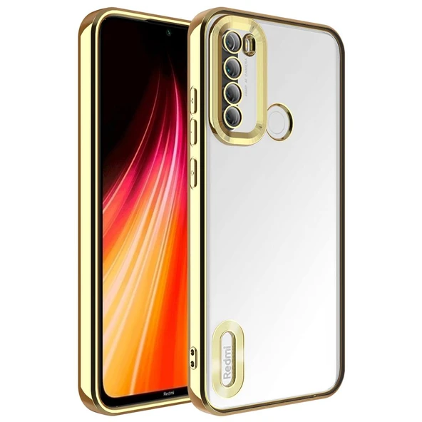 Zore Xiaomi ile uyumlu Redmi Note 8 Kılıf Kamera Korumalı Logo Gösteren Omega Kapak - 7