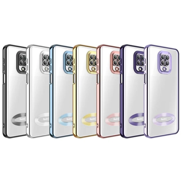 Zore Xiaomi ile uyumlu Redmi Note 9S Kılıf Kamera Korumalı Logo Gösteren Omega Kapak - 2