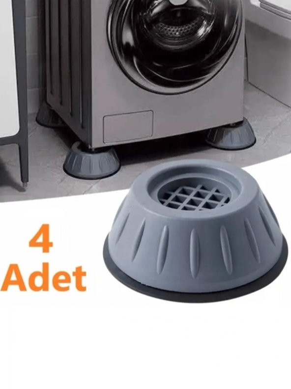 4 Adet Beyaz Eşya Altlığı Ayağı Çamaşır Bulaşık Makinası Buzdolabı Yükseltici Titreşim Önleyici