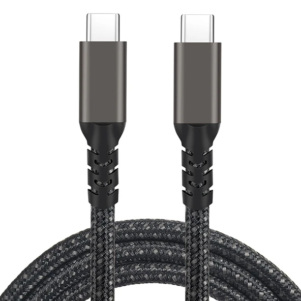 Zore 2.Jenerasyon Type-C to Type-C USB3.2 PD Data Kablosu 100W 20Gbps 4K@60Hz 0.2 Metre - 4