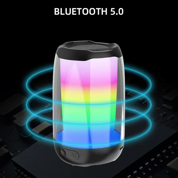 Zore NBY8893A Ayarlanabilir RGB Işıklı Bluetooth Hoparlör Speaker - 4