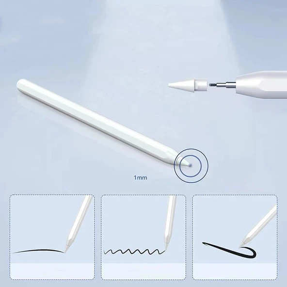 Zore Pencil 09 Palm-Rejection Magnetik Şarj ve Eğim Özellikli Dokunmatik Çizim Kalemi - 5