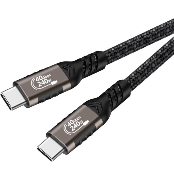 QG01 Type-C to Type-C USB4 PD Data Kablosu 240W 40Gbps 8K60Hz 1 Metre