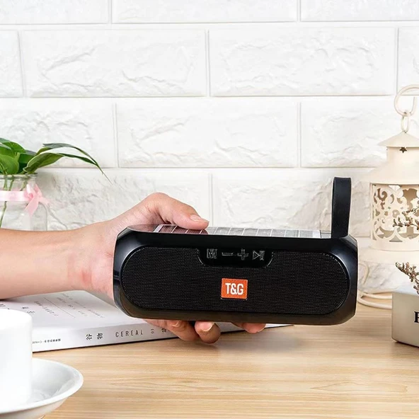 Zore TG182 Güneş Enerjili FM Radyo Özellikli AUX USB Kart Okuyucu Portlu Bluetooth Hoparlör Speaker - 2