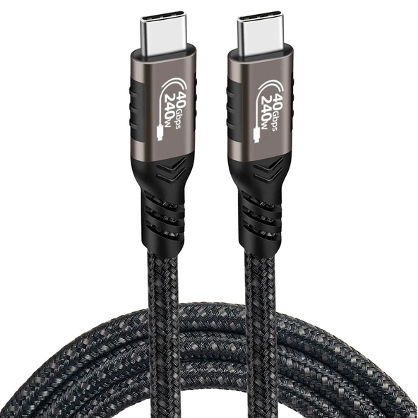 Zore QG01 Type-C to Type-C USB4 PD Data Kablosu 240W 40Gbps 8K@60Hz 0.5 Metre - 3