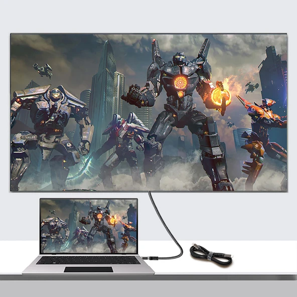 Zore QG01 Type-C to Type-C USB4 PD Data Kablosu 240W 40Gbps 8K@60Hz 0.2 Metre - Resim 10