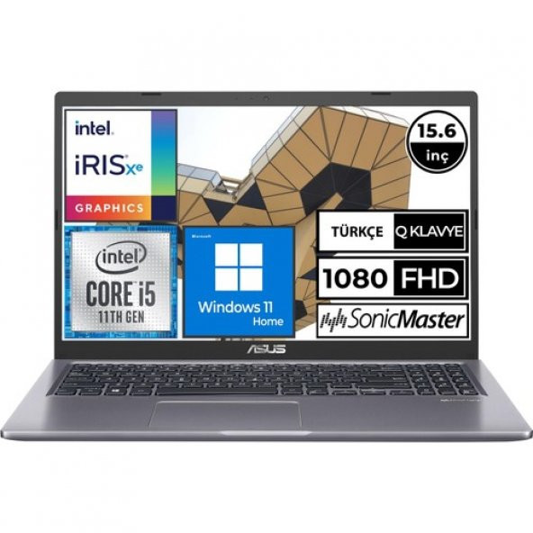 Asus X515EA-BQ1186W04 I5-1135G7 16GB 512SSD 15.6 Fullhd W11H Taşınabilir Bilgisayar
