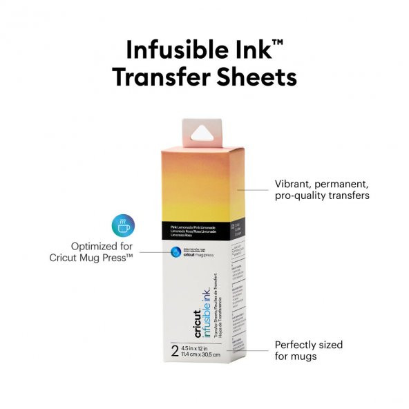 CRICUT 2008887 JOY INFUSIBLE INK TRANSFER KAGIDI 2LI PAKET PEMBE LIMONATA - 2