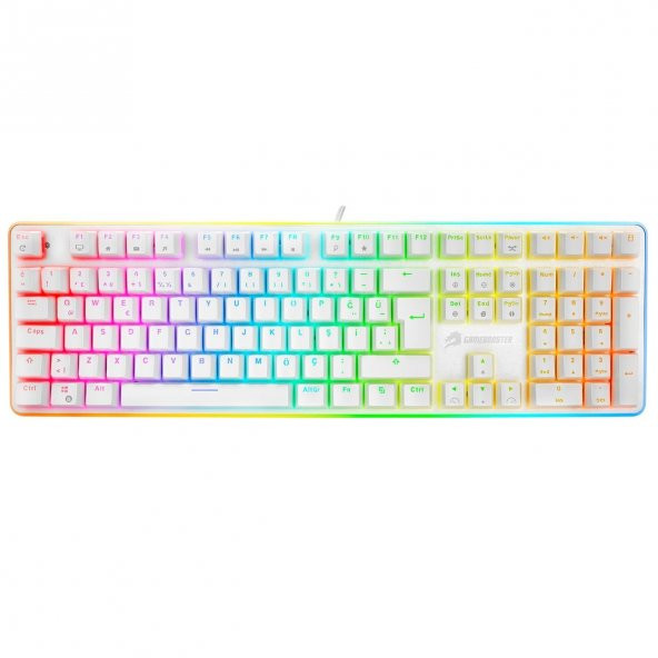 GAMEBOOSTER  g918 fire storm rgb red switch mekanik beyaz oyun klavyesi - 2