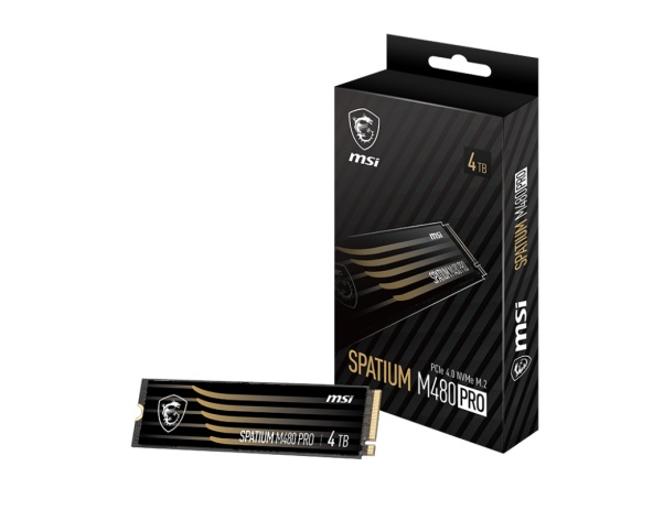 MSI  SSD SPATIUM M480 PRO PCIE 4.0 NVME M.2 2TB R:7400 W:7000
