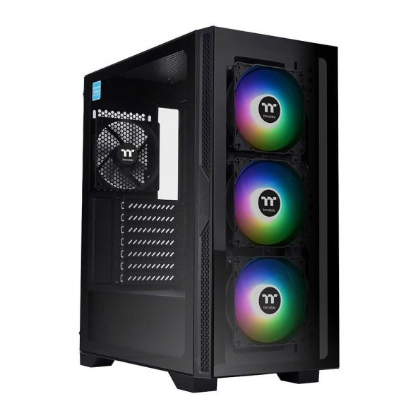 THERMALTAKE  versa t25 550w 80+ argb 3x120mm fan tempered glass pencereli oyuncu kasasi