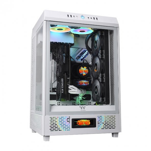 THERMALTAKE  tower 500 kasa için rgb 3,9" lcd panel kiti beyaz - 2