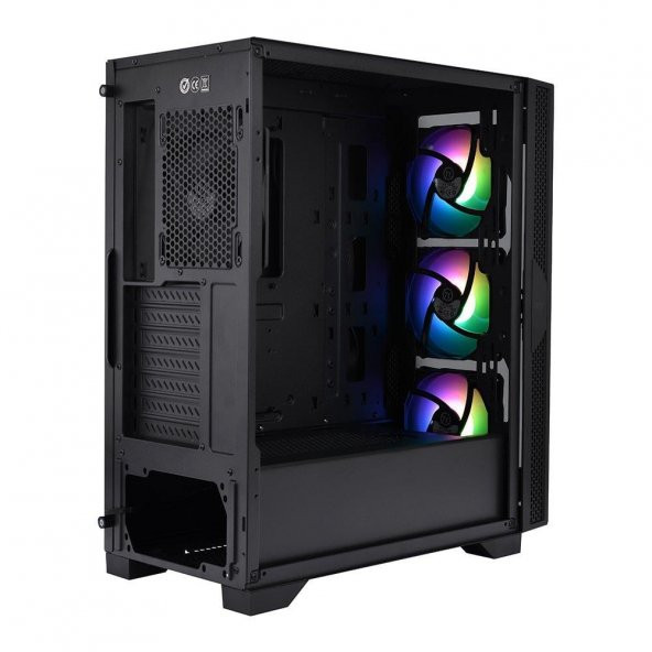 THERMALTAKE  versa t25 550w 80+ argb 3x120mm fan tempered glass pencereli oyuncu kasasi - 5