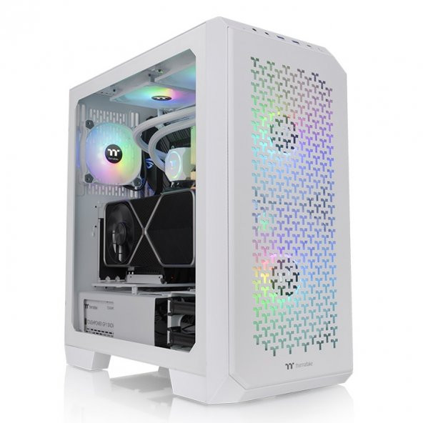 THERMALTAKE  view 300mx beyaz tg 2x200mm, 1x120 argb fanli, mesh + tg panelli midtower oyuncu kasasi