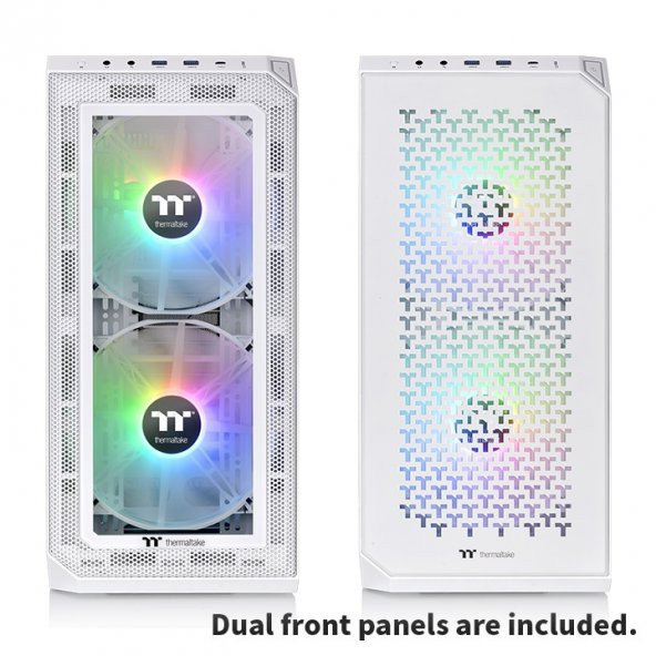 THERMALTAKE  view 300mx beyaz tg 2x200mm, 1x120 argb fanli, mesh + tg panelli midtower oyuncu kasasi - 3